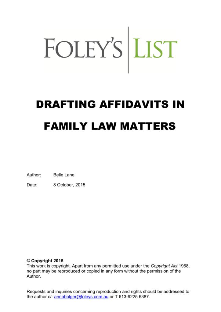 family law matters