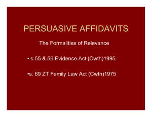 persuasive affidavits - Family Law Practitioners Association