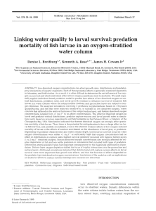 Linking water quality to larval survival: predation mortality of fish