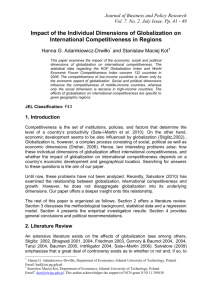 Impact of Individual Dimensions of Globalization on