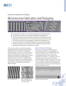 Microstructure Fabrication and Packaging