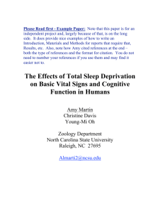 The Effects of Total Sleep Deprivation on Basic Vital Signs and
