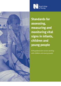 Standards for assessing, measuring and monitoring vital signs in