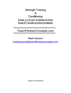 Using a Circuit Training System (PDF Manual)