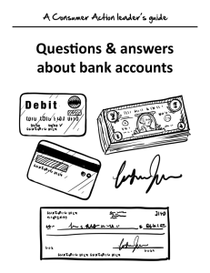 Questions & answers about bank accounts