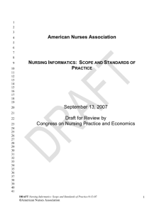 Scope and Standards - American Nurses Association