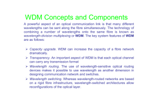 WDM Concepts and Components