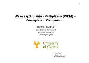 Wavelength Division Multiplexing (WDM) – Concepts and