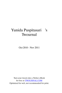 Yunida Puspitasari  's Twournal