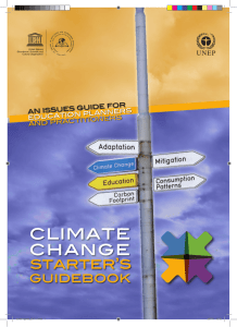 Climate change starter's guidebook: an issues guide for education
