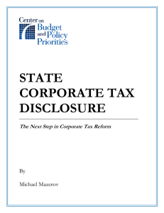 state corporate tax disclosure - Center on Budget and Policy Priorities