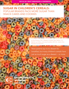 sugar in children's cereals