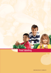 Food labelling - Department for Education and Child Development