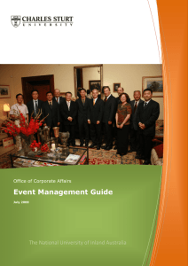 Event Management Guidelines
