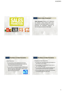 What is Sales Promotion?