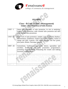 Class – B.Com VI Sem. (Management)