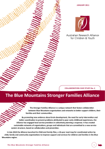 Collaboration Case Study 4 - The Blue Mountains Stronger Families