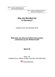 Why did Wal-Mart fail in Germany? - Institute for World Economics