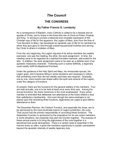 The Congress - LegionOfMaryInfo.org!