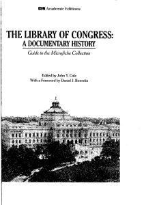 Library of Congress: A Documentary History