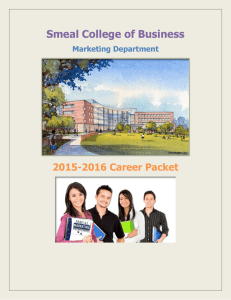 Career Packet - Smeal Undergraduate Student Exchange