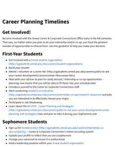 Career Planning Timelines — Smeal Undergraduate
