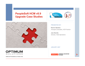 PeopleSoft HCM v8.9 Upgrade Case Studies