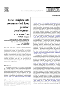 New insights into consumer-led food product development