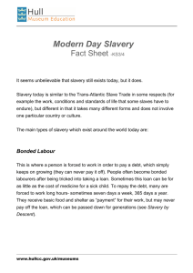 KS3/4 Types of Slavery Fact Sheet