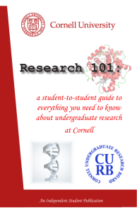 Research 101 - Cornell University