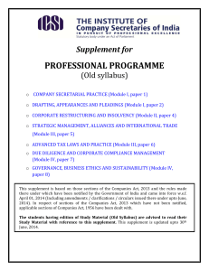 professional programme