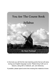 You Are the Course Book