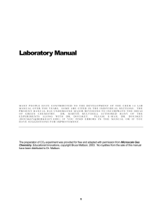 Laboratory Manual - The Berkeley Center for Green Chemistry