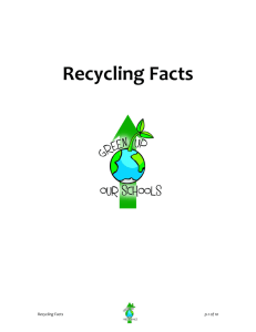 Recycling Facts - Green up our schools
