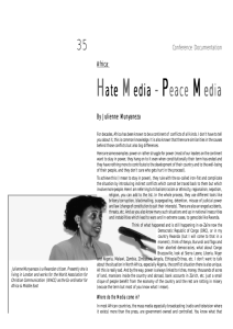 Hate Media- Peace Media