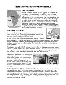 history of the tutsis and the hutus
