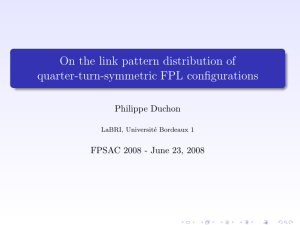 On the link pattern distribution of quarter-turn