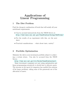 Applications of Linear Programming