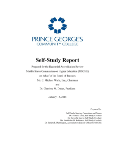 Self-Study Report - Prince George's Community College
