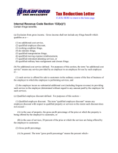 Internal Revenue Code Section 132(e)(1)