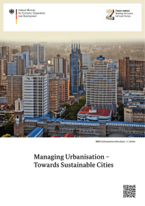 Managing Urbanisation – Towards Sustainable Cities BMZ