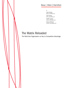 The Matrix Reloaded – The Multi-Axis Organization as Key to