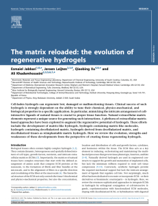 The matrix reloaded: the evolution of regenerative hydrogels