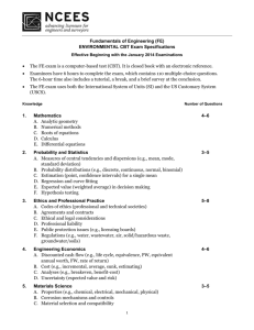 Fundamentals of Engineering (FE) ENVIRONMENTAL CBT Exam