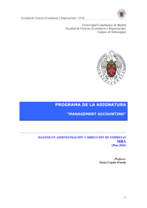 programa de la asignatura mba - Universidad Complutense de Madrid