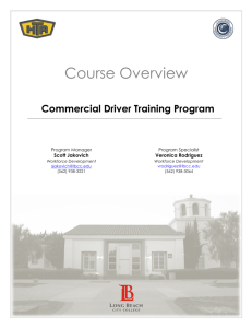 Commercial Driver Training Program