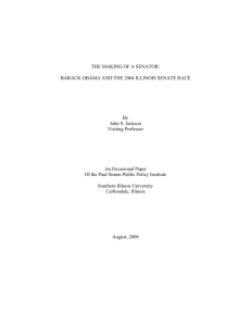 THE MAKING OF A SENATOR: BARACK OBAMA AND THE 2004