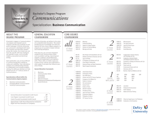 Business Communication Program Guide | Communications | DeVry
