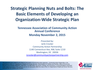Strategic Planning Nuts and Bolts: The Basic Elements of