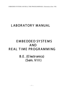 Embedded Systems & Real Time Programming